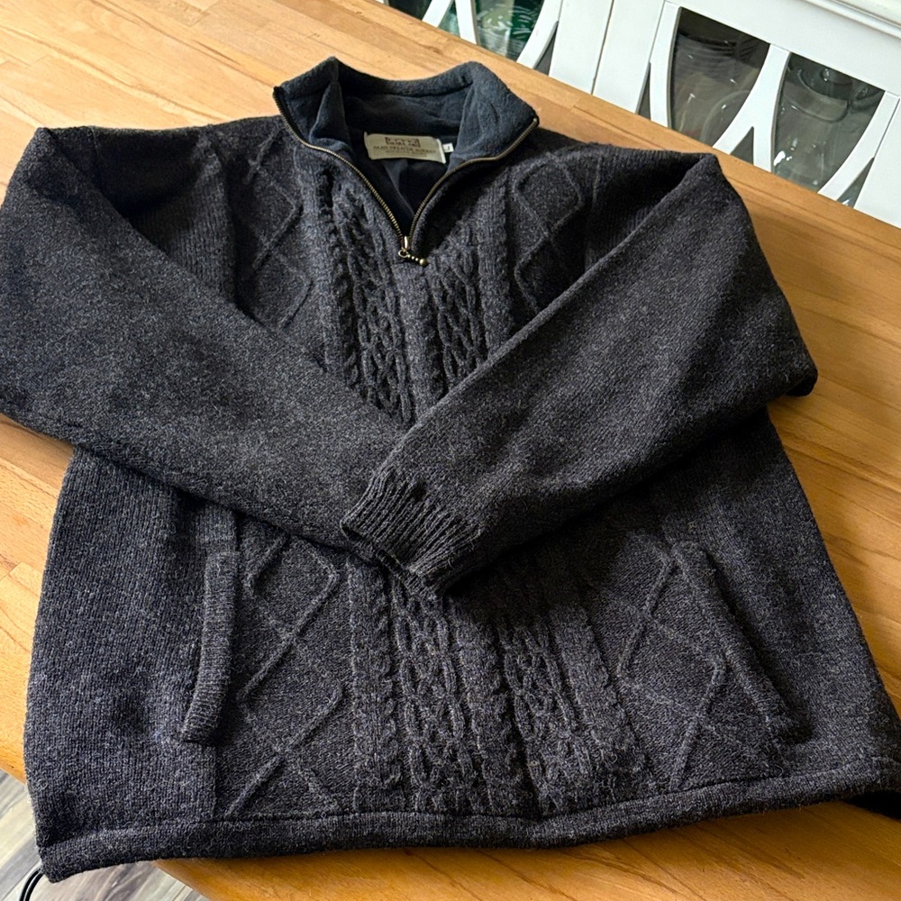 Aran Sweater Market Men’s quarter zip.